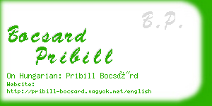 bocsard pribill business card